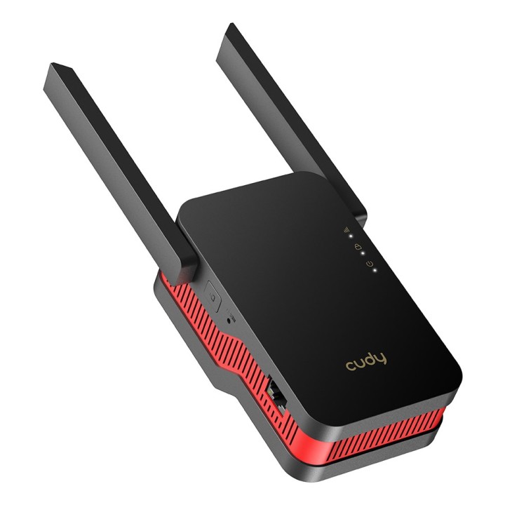 Cudy RE3000 ripetitore di rete Ripetitore di rete Nero Rosso 10 100 1000 Mbit/s