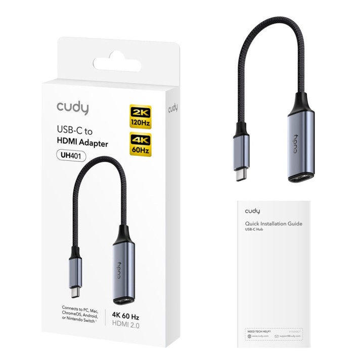 Cudy UH401 USB adattatore grafica grigio argento