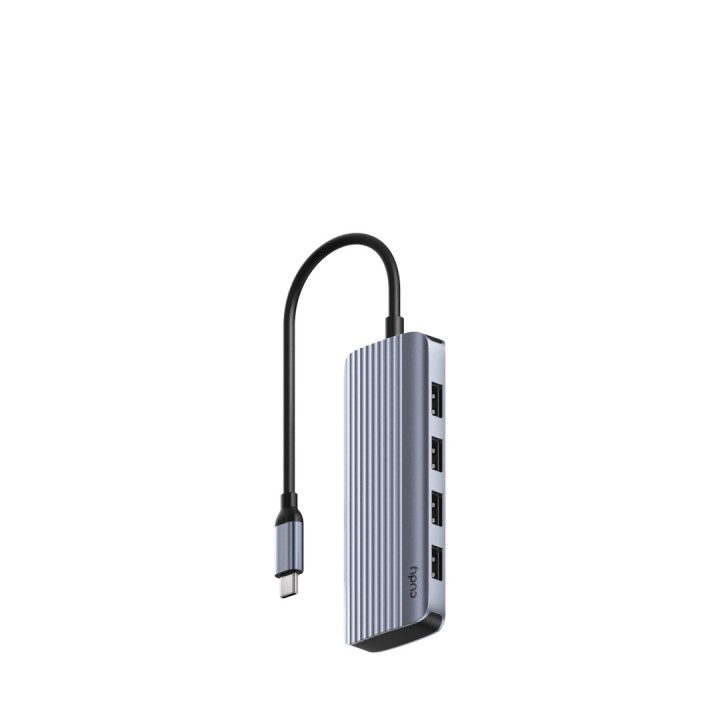 Cudy UH500 docking station/replicatore di porte per laptop USB 3.2 Gen 1 (3.1 Gen 1) Type-C grigio argento