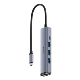 Cudy UH605 docking station/replicatore di porte per laptop cablato USB 3.2 Gen 1 (3.1 Gen 1) Type-C grigio argento