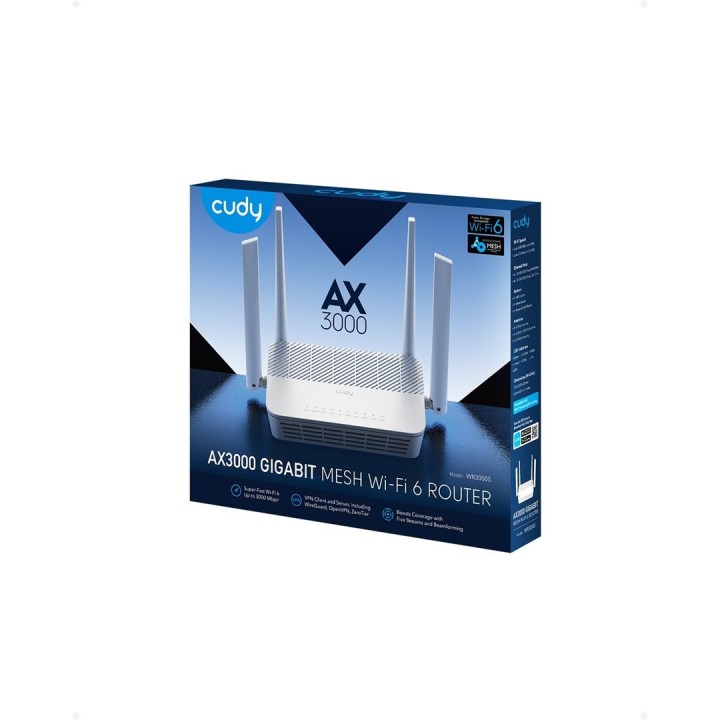 Cudy WR3000S router wireless Gigabit Ethernet Dual-band (2.4 GHz / 5 GHz)