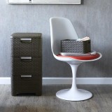 CURVER Rattan 206313 Unità di stoccaggio con cassetti 3 × 14 L Marrone scuro
