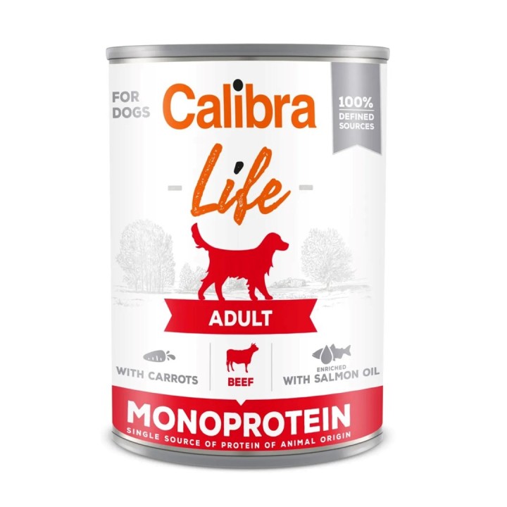 CALIBRA Adult manzo con carote - cibo umido per cani - 400g