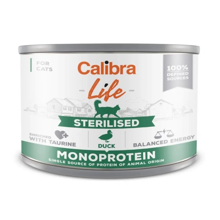CALIBRA Cat Life Sterilised anatra - cibo umido per gatti - 200g