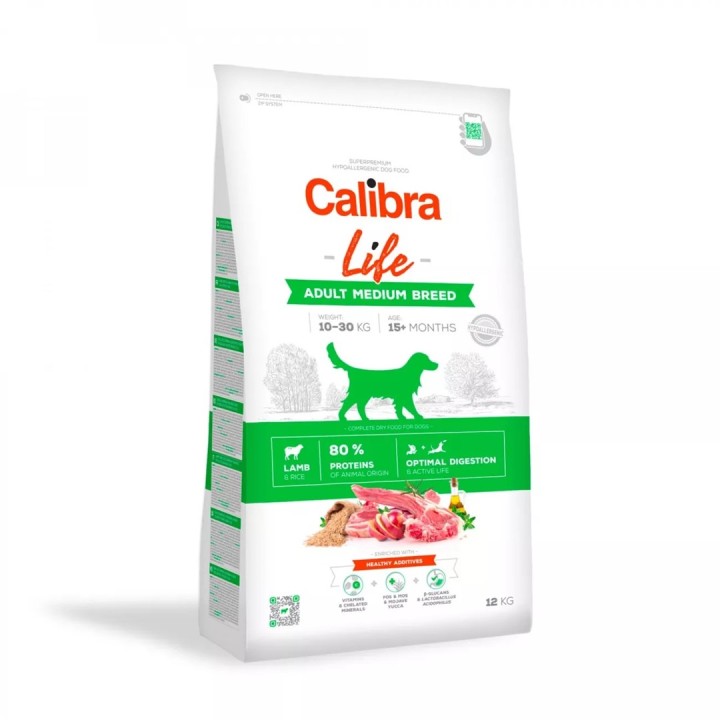 CALIBRA Life Adult Medium Breed Agnello - cibo secco per cani - 12kg