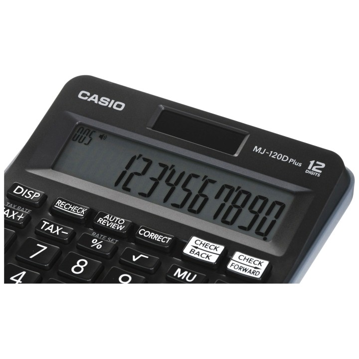 CASIO CALCOLATRICE UFFICIO MJ-120D PLUS NERA DISPLAY 12 CIFRE