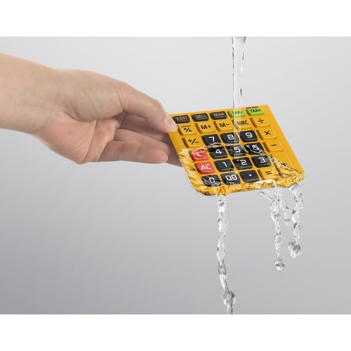 CASIO CALCULATOR OFFICE WATERPROOF WM-320MT-S 12-digit display. Tastiera rimovibile 108.5x168.5 livello impermeabile e resistent