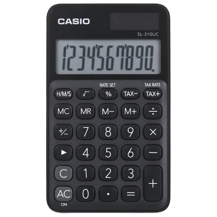 CASIO Calcolatrice tascabile SL-310UC-BK nera 10 digit display