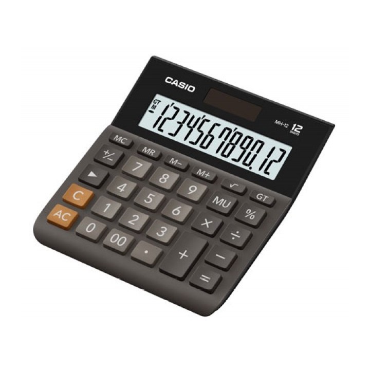 Casio MH-12BK-S 12-digit calcolatrice ufficio nera