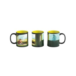 Tazza termosensibile Good Loot Cyberpunk 2077 Game Art Chronicles - V & Edward Hopper 450 ml nero giallo