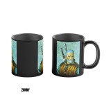 Tazza termosensibile Good Loot The Witcher 3 Game Art Chronicles - Geralt & Vincent van Gogh 450 ml nero