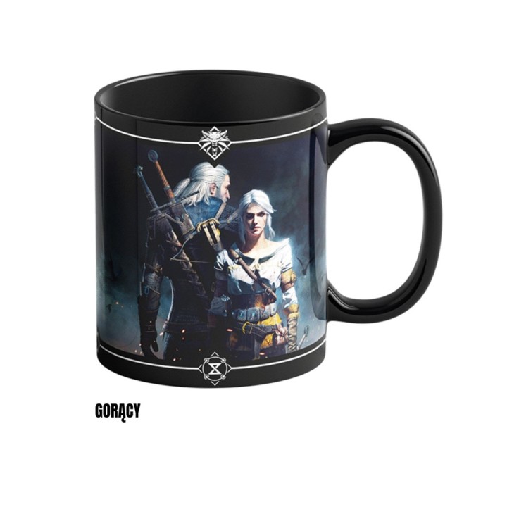 Tazza Good Loot The Witcher 3 Art Heat Reveal - Geralt & Ciri 480 ml nero