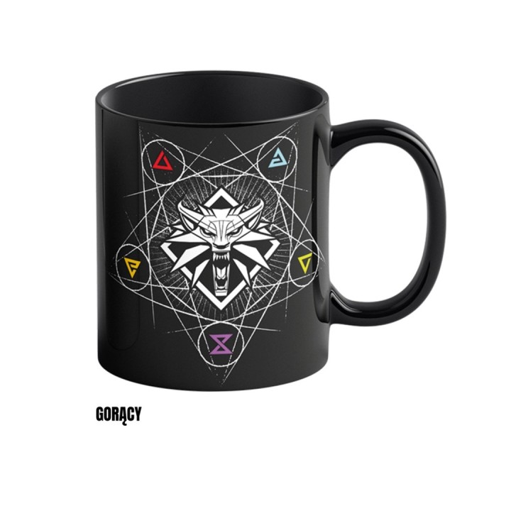 Tazza Good Loot The Witcher 3 Art Heat Reveal - Witcher Signs 480 ml nero