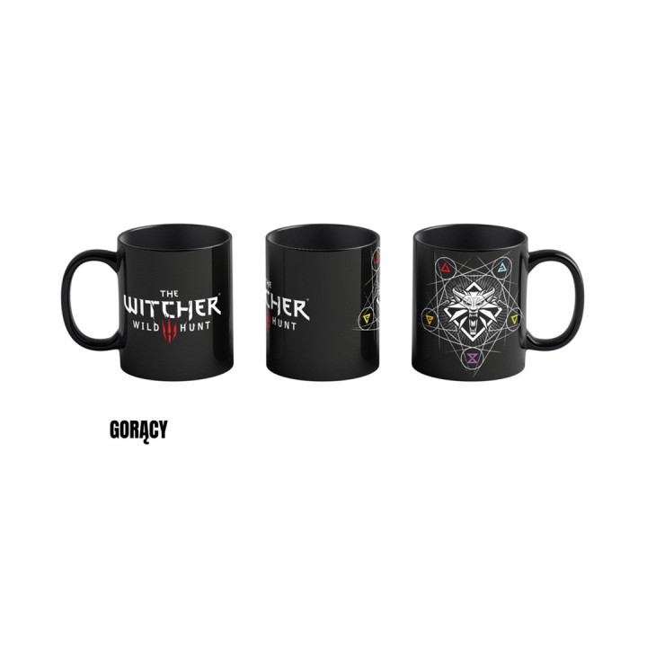Tazza Good Loot The Witcher 3 Art Heat Reveal - Witcher Signs 480 ml nero