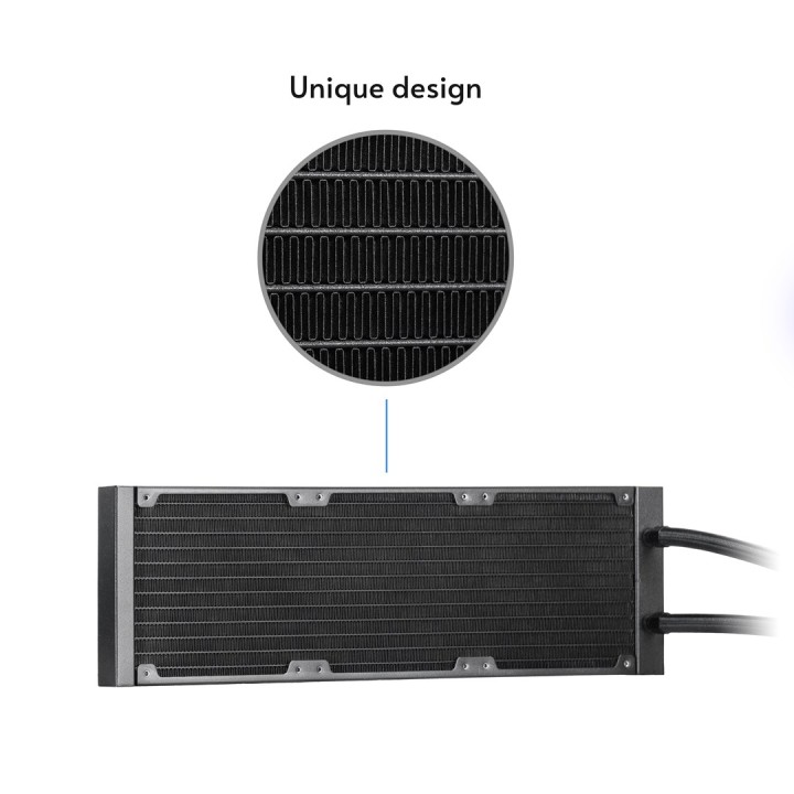 Chieftec CLC-360-VRM-RGB sistema di raffreddamento per PC Case per PC Raffreddatore a liquido all-in-one 12 cm Nero