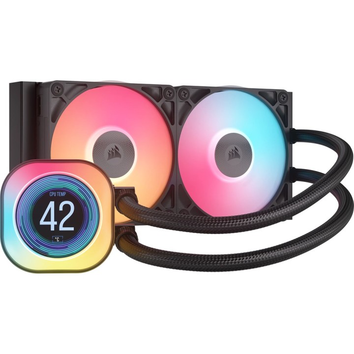Corsair iCUE LINK TITAN 240 RX LCD Raffreddatore ad aria per processore 12 cm Nero 1 pezzo