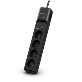 CyberPower Tracer III P0420SUD0-FR protezione da sovratensione nero 4 AC prese 200 - 250 V 1.8 m