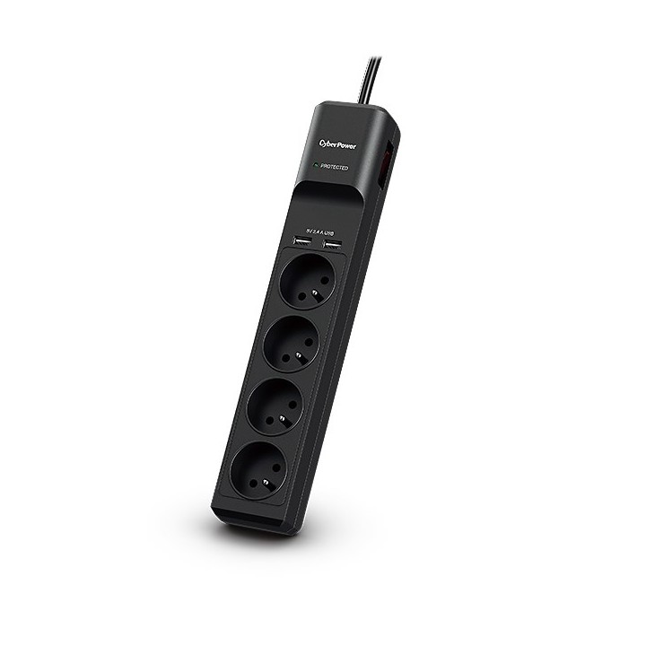 CyberPower Tracer III P0420SUD0-FR protezione da sovratensione nero 4 AC prese 200 - 250 V 1.8 m