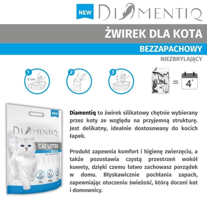 DIAMENTIQ neutro - lettiera per gatti - 30 l