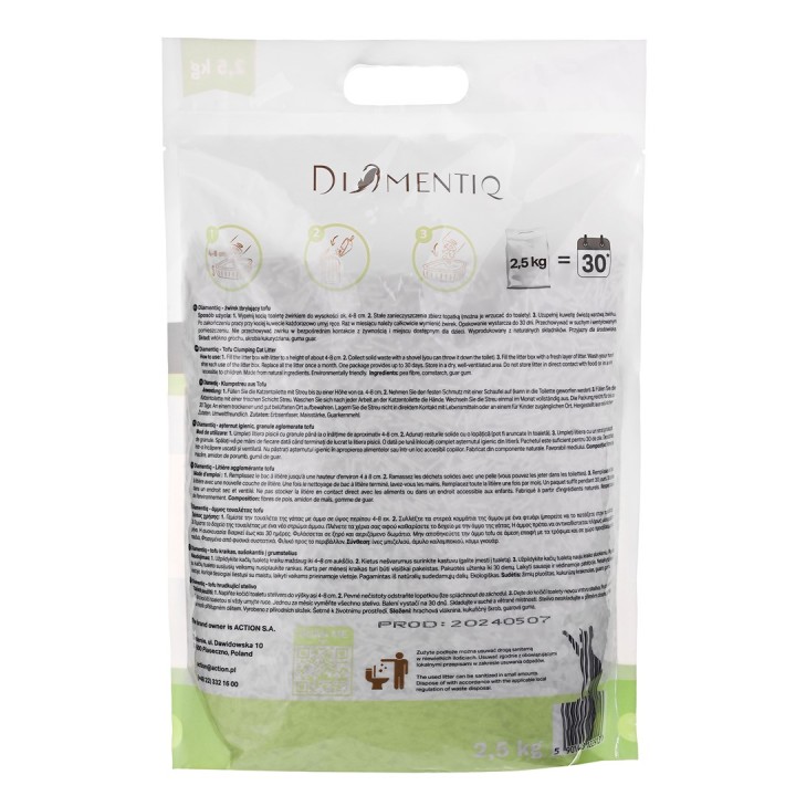 DIAMENTIQ tofu matcha ultra agglomerante - lettiera a base vegetale - 2.5 kg