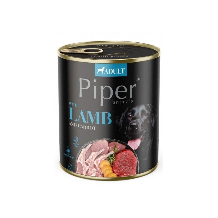 DOLINA NOTECI Piper Agnello con Carota - Cibo Umido per Cani - 800 g