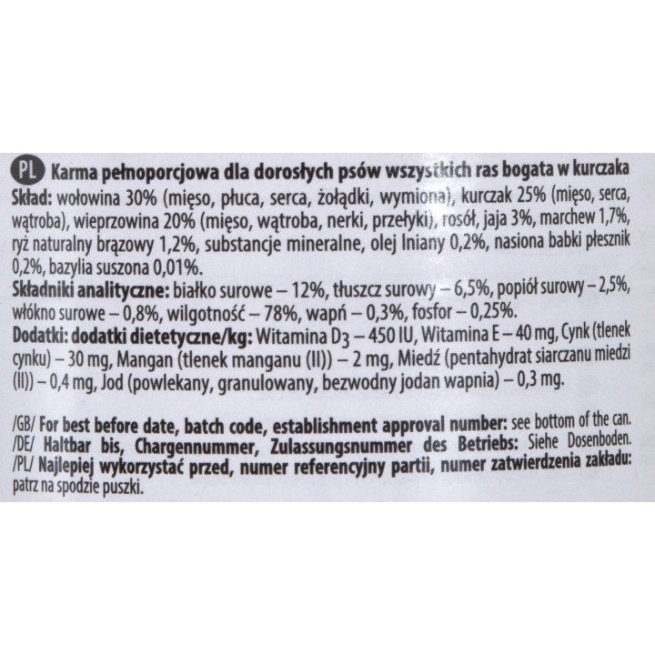 DOLINA NOTECI Premium Ricco di pollo - Cibo umido per cani - 400 g