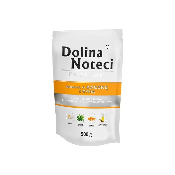 DOLINA NOTECI Premium Ricco di anatra con zucca - Cibo umido per cani - 500 g