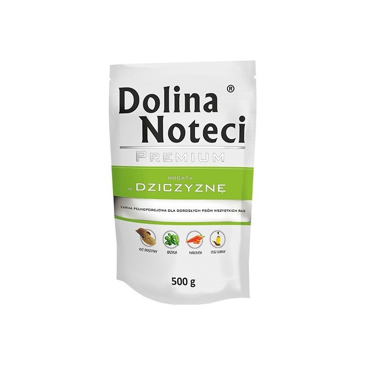 DOLINA NOTECI Premium Ricco di selvaggina - cibo umido per cani - 500g