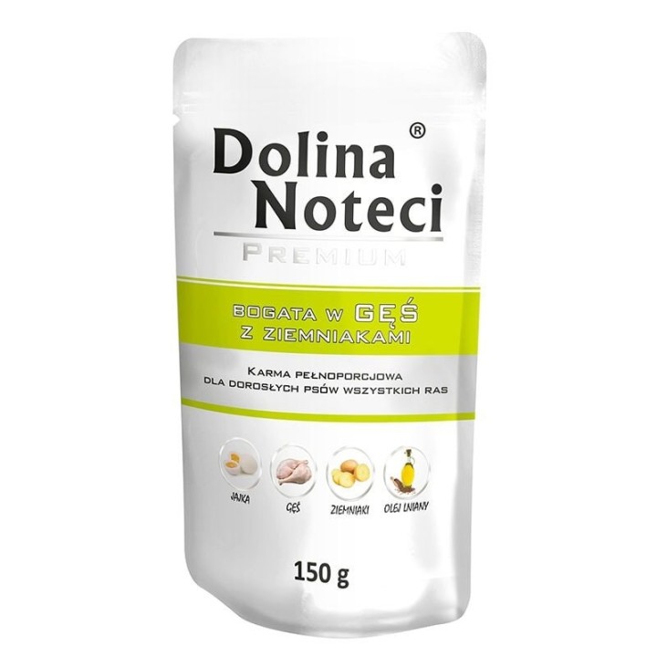 DOLINA NOTECI Premium Ricco di oca con patate - Cibo umido per cani - 150 g