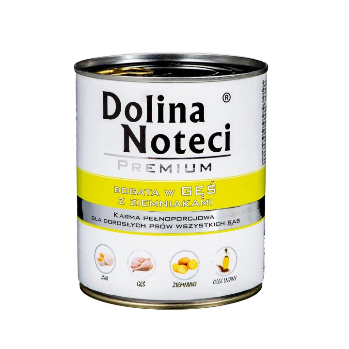 DOLINA NOTECI Premium Ricco di oca con patate - Cibo umido per cani - 800 g