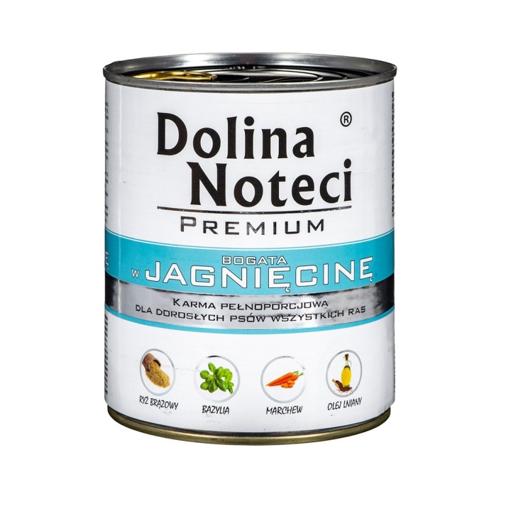 DOLINA NOTECI Premium Ricco di agnello - Cibo umido per cani - 800 g