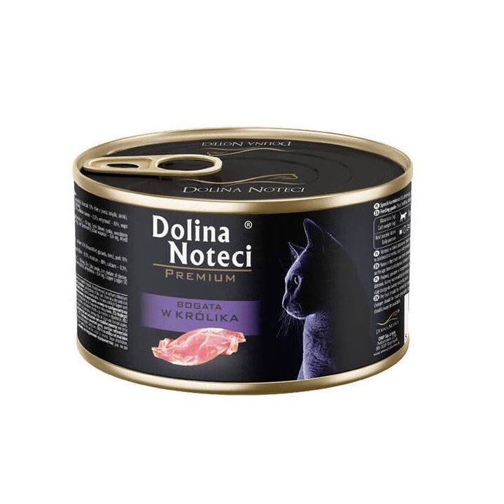 DOLINA NOTECI Premium Ricco di Coniglio - Cibo Umido per Gatti - 185g