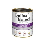 DOLINA NOTECI Premium Ricco di coniglio con mirtilli rossi - Cibo umido per cani - 800 g