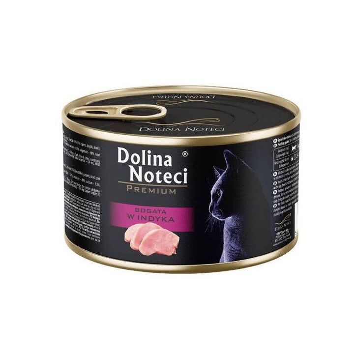 DOLINA NOTECI Premium Ricco di Tacchino - Cibo Umido per Gatti - 185g