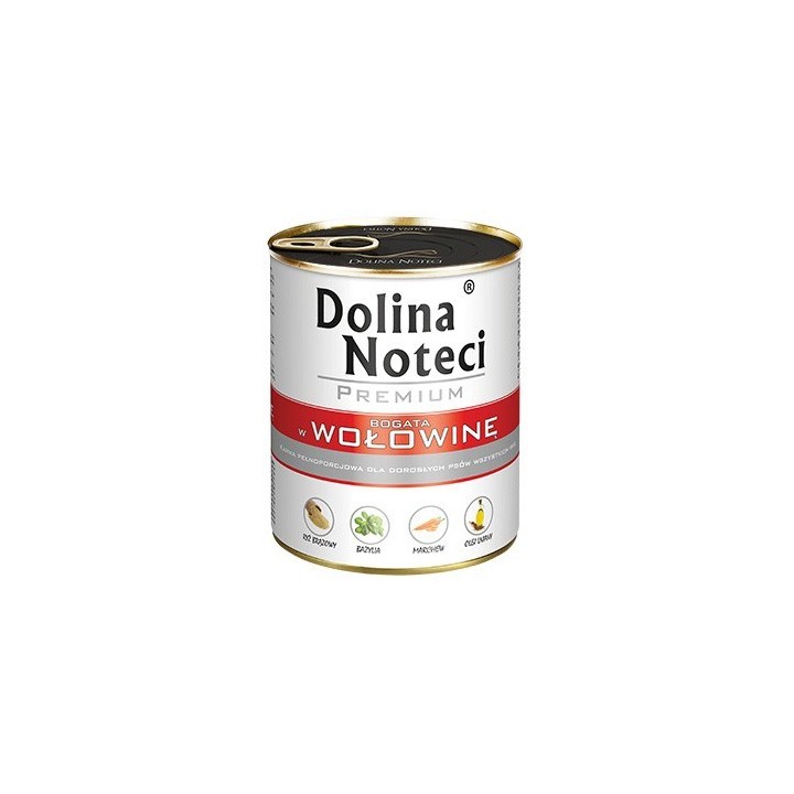 DOLINA NOTECI Premium Ricco di manzo - cibo umido per cani - 800g
