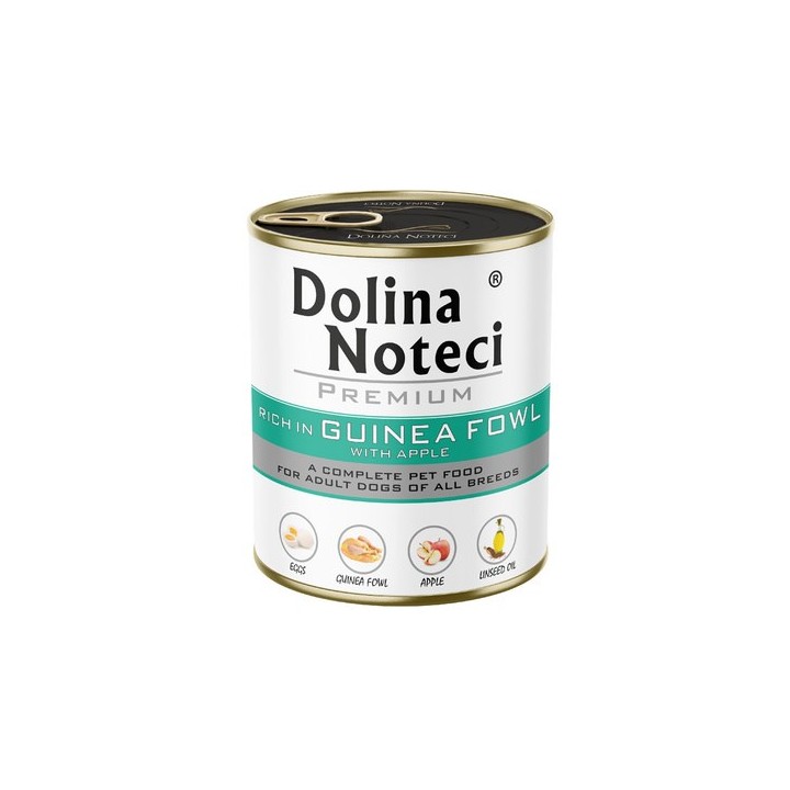 DOLINA NOTECI Premium Ricco di Faraona con Mela - Cibo Umido per Cani – 800g