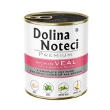DOLINA NOTECI Premium Ricco di Vitello con Piselli Verdi - Cibo Umido per Cani – 800g
