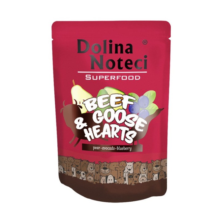 DOLINA NOTECI Superfood Manzo e cuori d'oca - cibo umido per cani - 300g