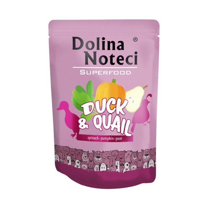 DOLINA NOTECI Superfood Anatra e quaglia - cibo umido per cani - 300g