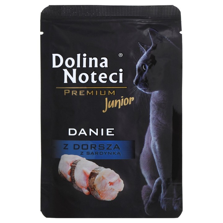 Dolina Noteci Premium Piatto Merluzzo e sardina - cibo umido per gattini - 85g