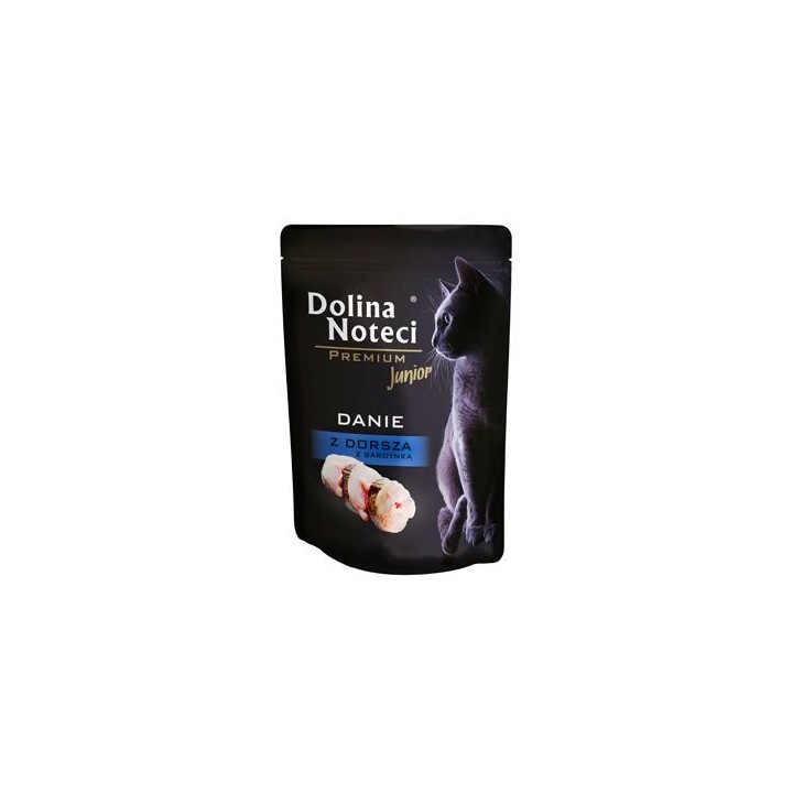 Dolina Noteci Premium Piatto Merluzzo e sardina - cibo umido per gattini - 85g