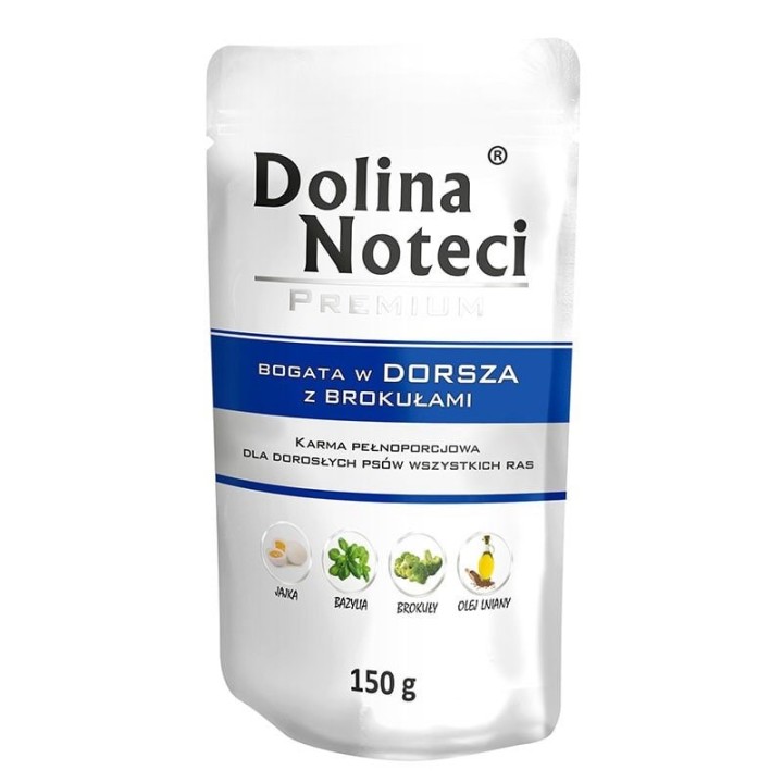 Dolina Noteci Premium ricco di merluzzo con broccoli - cibo umido per cani - 150g
