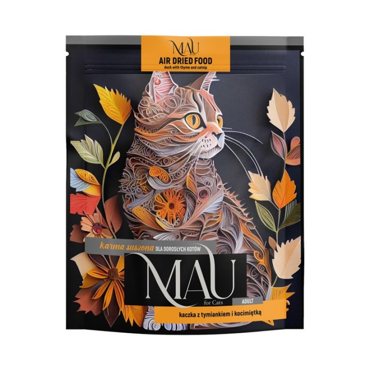 MAU Air dried anatra con timo e erba gatta - cibo secco per gatti - 700g