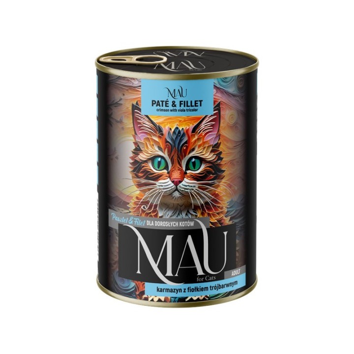 MAU Patè e filetto Crimson con viola del pensiero - cibo umido per gatti - 400g