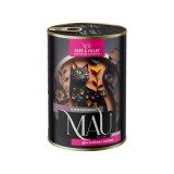 MAU Pate and Fillet Sterilised oca con coniglio e lamponi - cibo umido per gatti - 400g