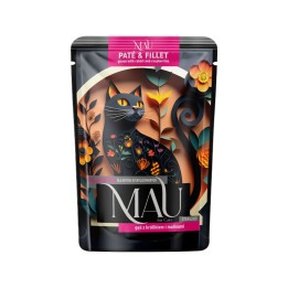 MAU Pate and Fillet Sterilised oca con coniglio e lamponi - cibo umido per gatti - 85g