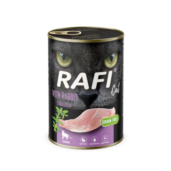 RAFI Gatto Adult con Coniglio - Cibo Umido per Gatti - 400g