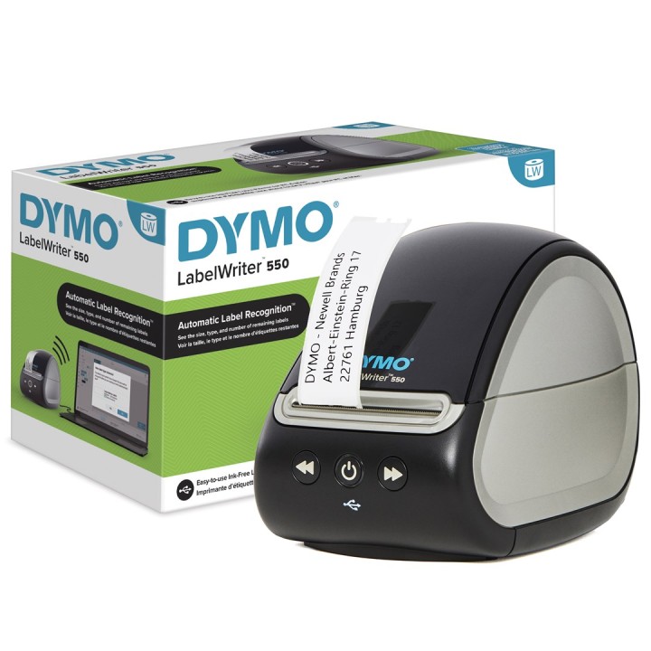 DYMO LabelWriter 550 Stampante etichette | Stampante per etichette con stampa termica diretta | Riconoscimento automatico etiche