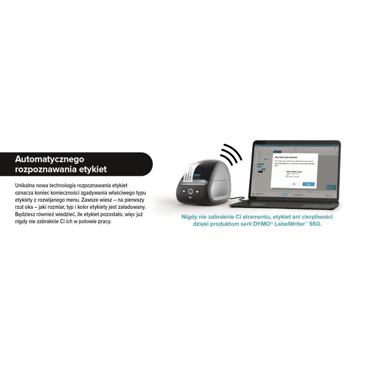 DYMO LabelWriter 550 Stampante etichette | Stampante per etichette con stampa termica diretta | Riconoscimento automatico etiche