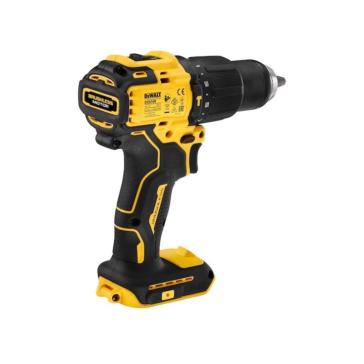 DeWALT DCD709N-XJ Trapano 1650 RPM Keyless 1.2 kg Nero Giallo